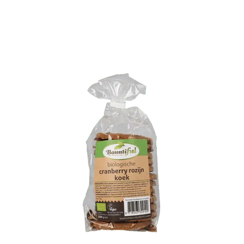 Bountiful Cranberry rozijnkoek bio 250 gram