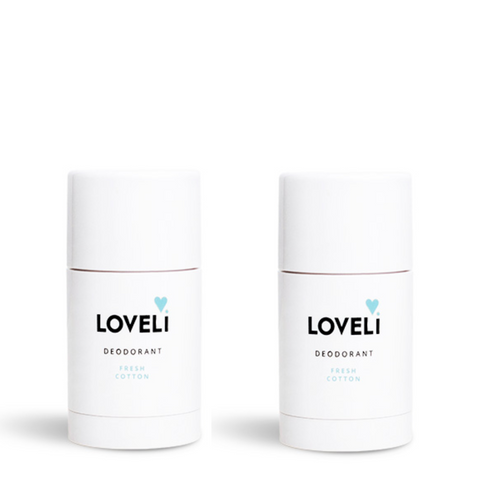 Loveli Deodorant Fresh Cotton 75ml Duo Pack