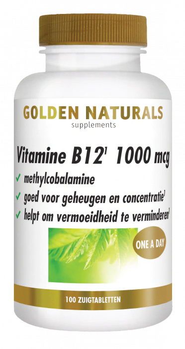Golden Naturals Vitamine B12 1000 mcg 100 zuigtabletten