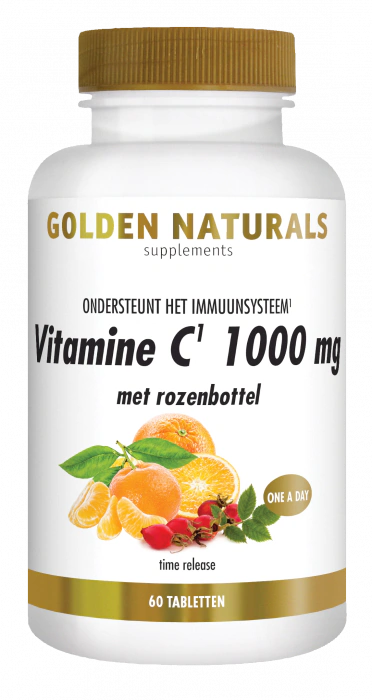 Golden Naturals Vitamine C 1000 mg met rozenbottel 60 tabletten