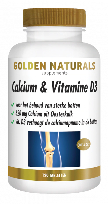 Golden Naturals Calcium & Vitamine D3 120 tabletten