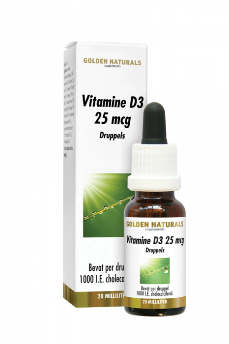 Golden Naturals Vitamine D3 25 mcg druppels 20 ml