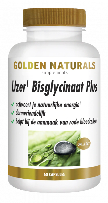 Golden Naturals IJzer Bisglycinaat Plus 60 capsules