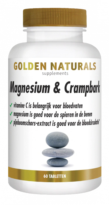 Golden Naturals Magnesium & Crampbark 60 tabletten