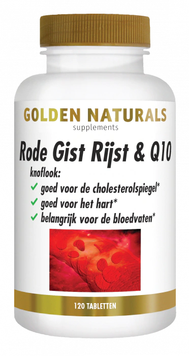 Golden Naturals Rode Gist Rijst & Q10 120 tabletten