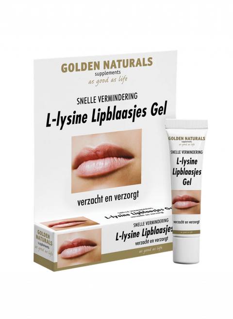 Golden Naturals L-lysine Lipblaasjes Gel 15 ml
