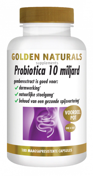Golden Naturals Probiotica 10 miljard 180 capsules
