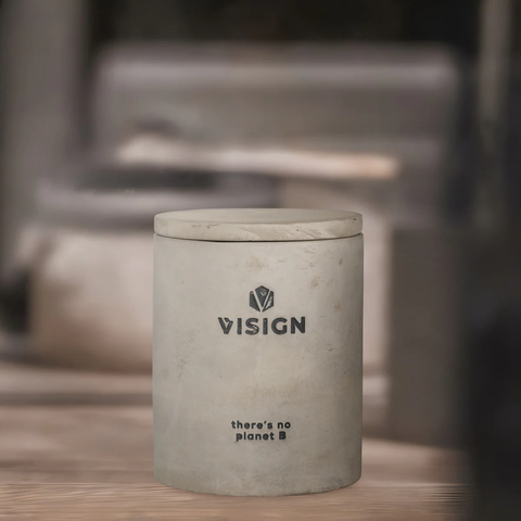Visign Scented Candle Stone - There's No Planet B