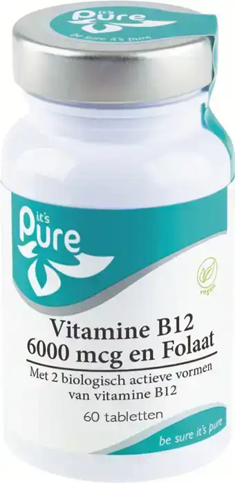 It's Pure vitamine B12 6000 mcg & Folaat 60 kauwtabs